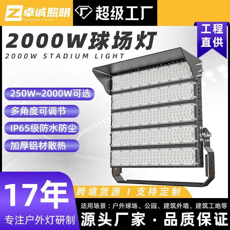 1500w2000w大功率户外球场灯模组光源防水杆灯广场体育场投射灯