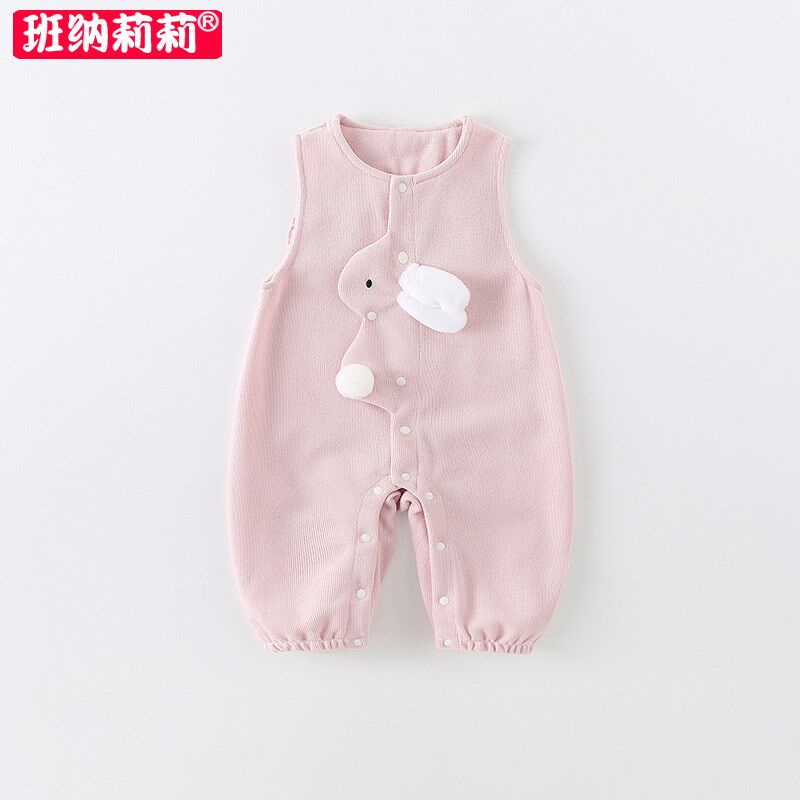 婴儿衣服春装套装女宝宝长袖T恤超萌背带裤连体衣春季两件套0-2岁