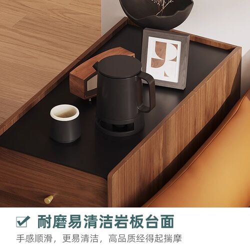 中古风客厅沙发边柜置物柜边几卧室床头柜角柜小户型多功能茶水柜