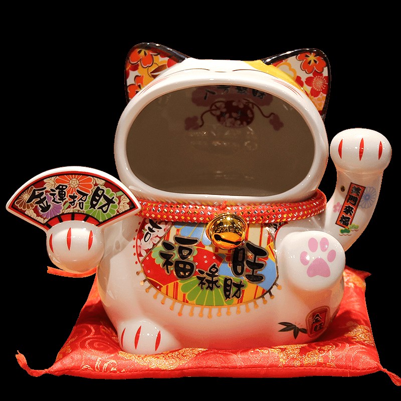 大嘴陶瓷招财猫糖果罐创意家居摆件 乔迁礼物 年货送礼 惠州制造