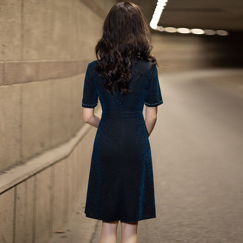 小个子晚礼服女平时可穿正式场合聚会轻奢小众气质高级感主持人裙
