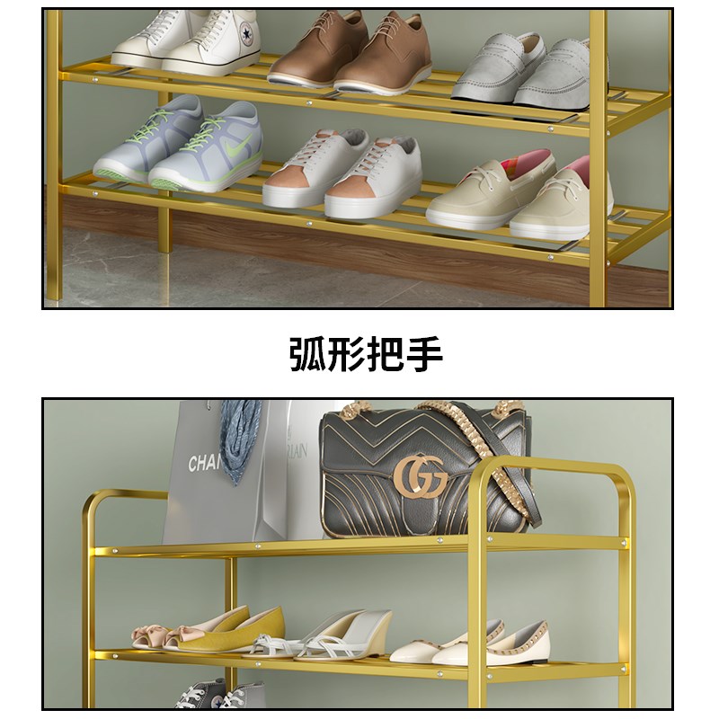 不锈钢鞋架子简易放门口家用室内经济型收纳鞋柜鞋架收纳架多层