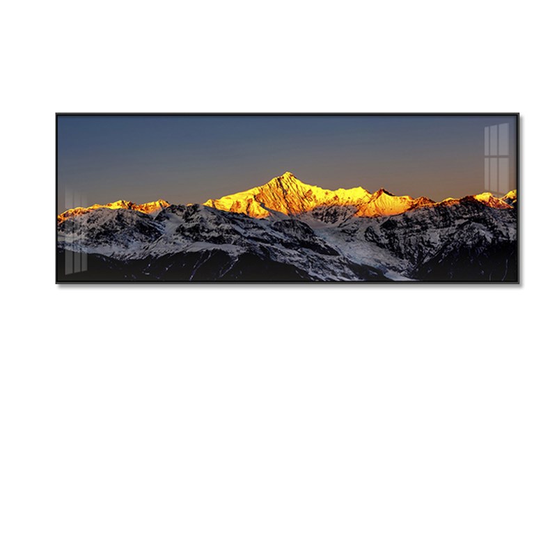 背靠金山客厅装饰画贡嘎梅里雪山沙发背景墙挂画办公室山水风景画