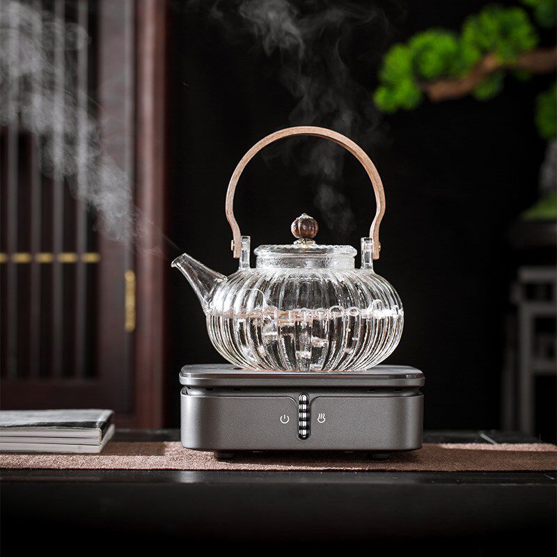 德茗堂猫眼二代电陶炉煮茶壶小型家用电磁电烧茶炉蒸茶器茶具套装