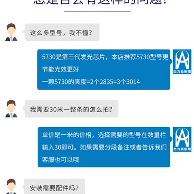 Led灯带3528/5050/3014/5730贴片七彩灯条高亮吊顶光带220V防水