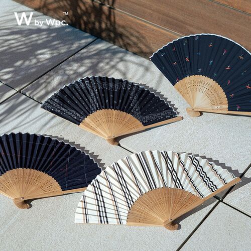 wpc扇子日式折扇夏天耐用男女生竹扇高颜值小巧折叠扇便携舞蹈扇