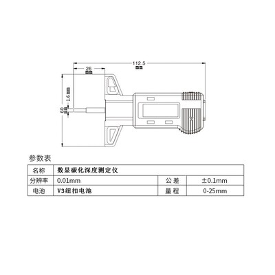 混凝土数显碳化深度测量仪碳化深度测定仪混凝土强度回弹仪碳化尺