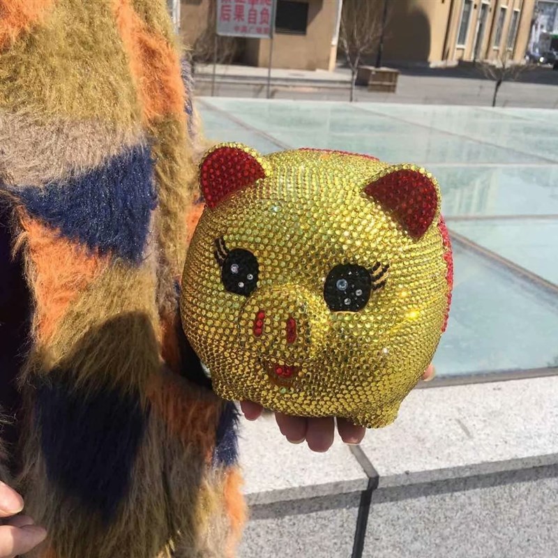 贴钻生肖猪年卡通金猪大号存钱罐小猪猪儿童储蓄罐储钱罐防摔礼物