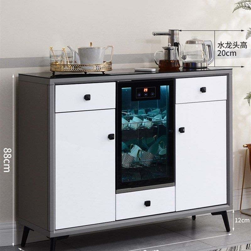 全自动智能语音声控实木茶吧机高端消毒柜饮水机家用冷热下置水桶