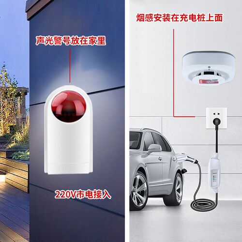 仓库无线声光烟感器烟感应报警器消防3c认证火灾烟雾警报探测报警