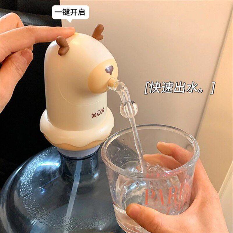 小鹿头桶装水抽水器饮水机按压取水神器电动压水器可爱水泵吸水器