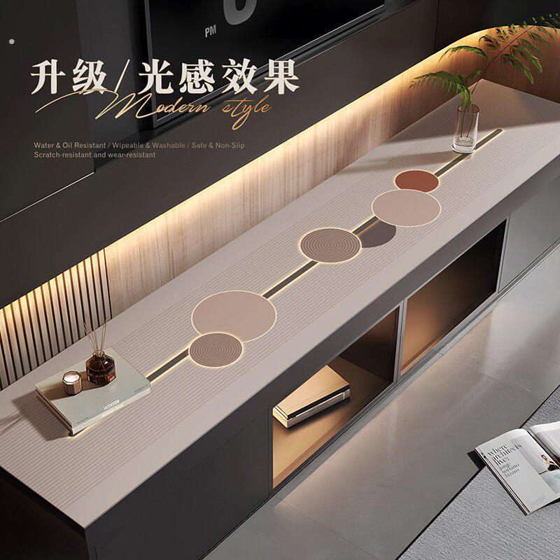 2025新款电视柜桌垫免洗防水防油桌布茶几盖布酒柜长条桌面保护垫