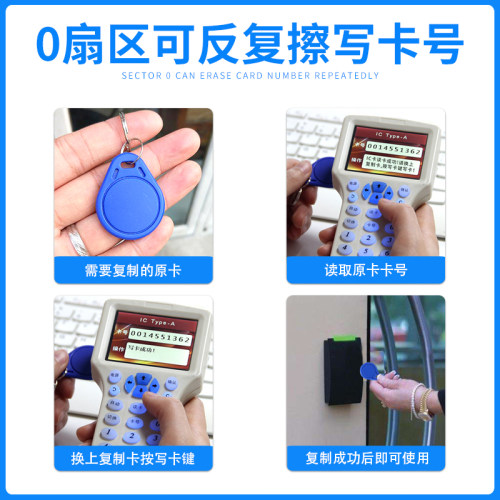 门禁卡定制ic钥匙扣模拟复制物业停车卡拷贝id磁条卡智能锁感应卡