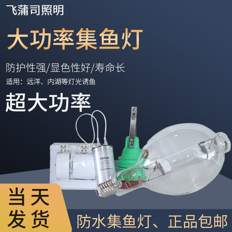 水上水下集鱼灯设备多色可选诱鱼灯具 金卤灯聚鱼灯 高功率水上诱