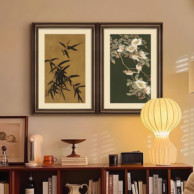 法式中古风电表箱装饰画磁碰双开门配电箱遮挡挂画总开关电源壁画
