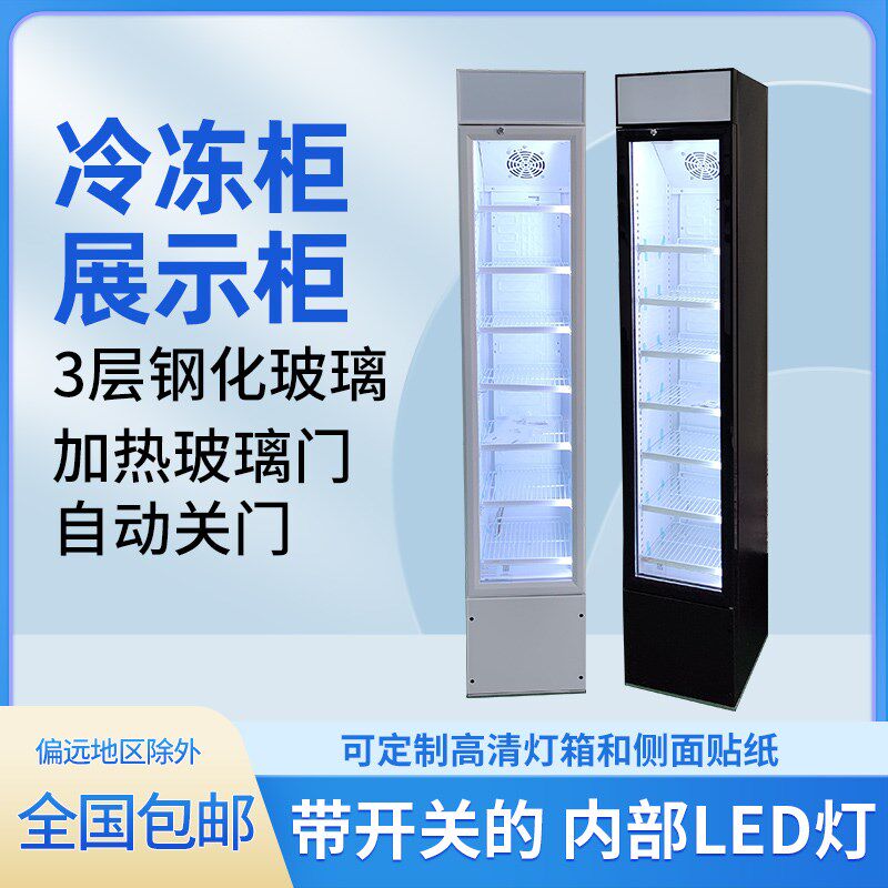 冷冻展示柜小型立式雪糕冰激凌冷冻柜商用微动慕斯蛋糕单开门冰箱