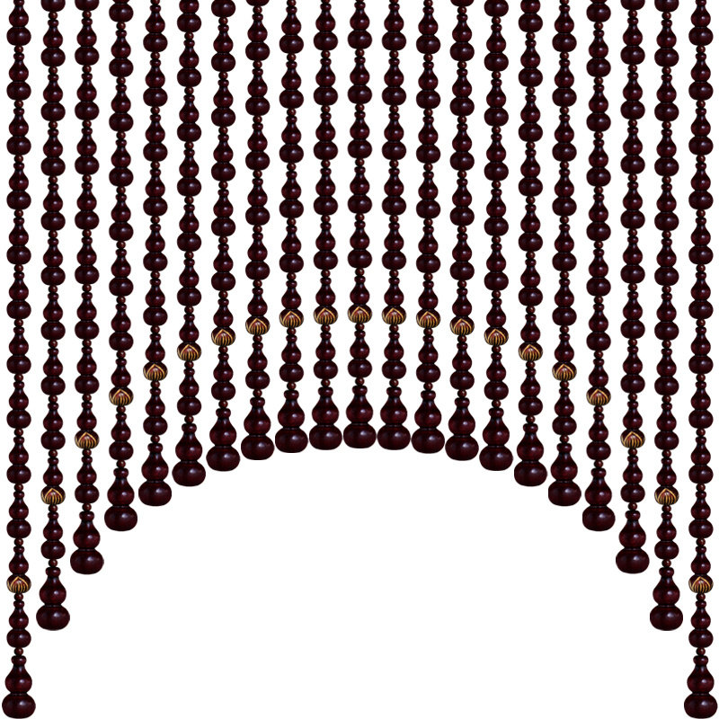 高级感桃木帘子葫芦珠帘卫生间卧室过道新款隔断帘子家用挂帘门帘