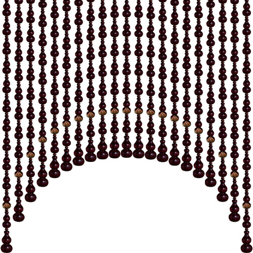 高级感桃木帘子葫芦珠帘卫生间卧室过道新款隔断帘子家用挂帘门帘