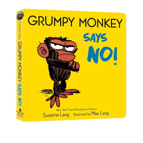 预售 英文原版 Grumpy Monkey Says No! 暴怒猴说不可以 纸板书 幼儿情绪管理绘本 儿童故事图画书 亲子共读 2-4岁