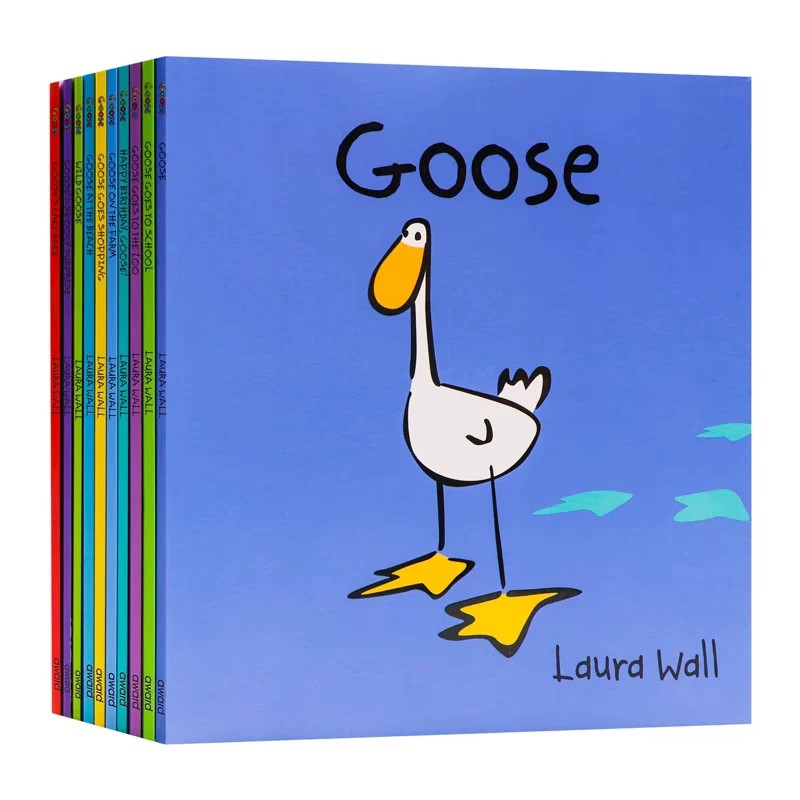 小鹅咕茜系列绘本10册 英文原版 Goose's 温暖的主题小女孩与大鹅的日常 亲子共读故事绘本 优秀获奖图书