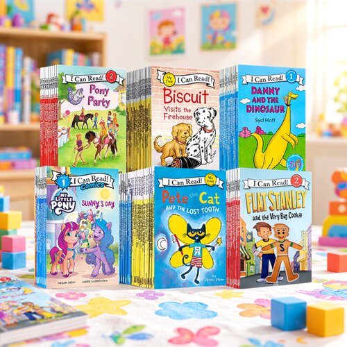 i can read 皮特猫 Pete the Cat 英文原版 小马宝莉小饼干狗英语绘本 小毛人小怪物小手套漂亮的南希贝贝熊丹尼和恐龙 分级阅读
