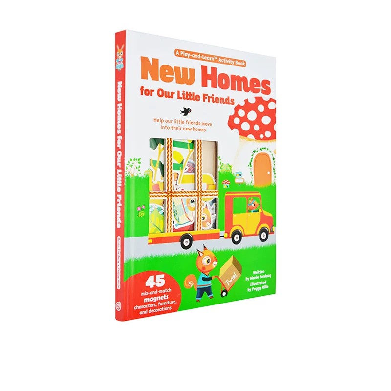 Twirl 英文原版 New Homes For Our Little Friends 纸板操作书 小学生STEM阅读 儿童启蒙科普绘本 含45个磁铁 法国艺术品牌