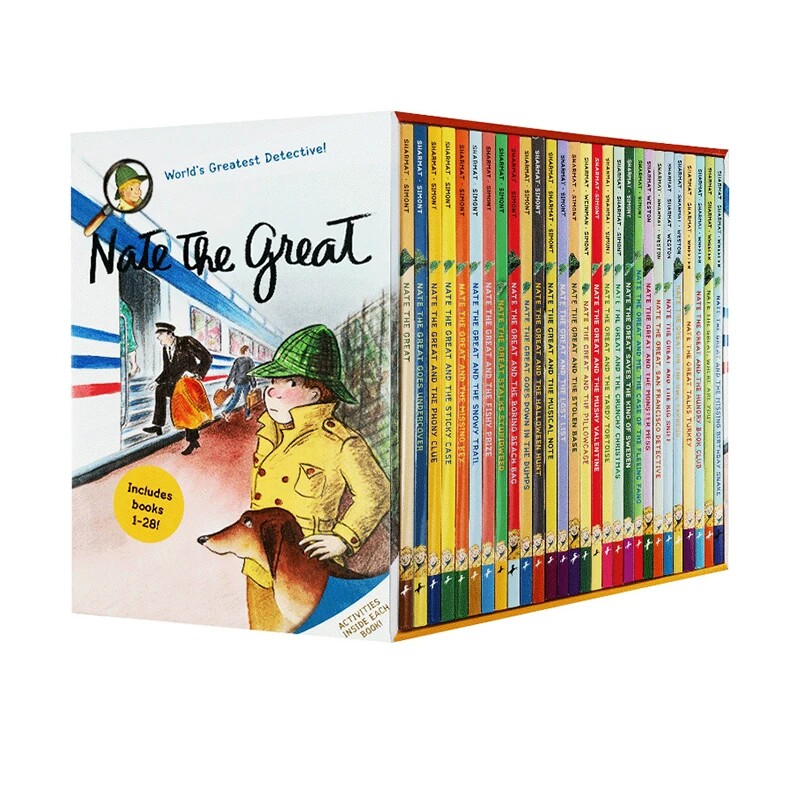 英文原版 Nate The Great 28 Book Boxed Set 了不起的小侦探内特 28册盒装 汪培珽书单推荐 儿童桥梁章节小说书