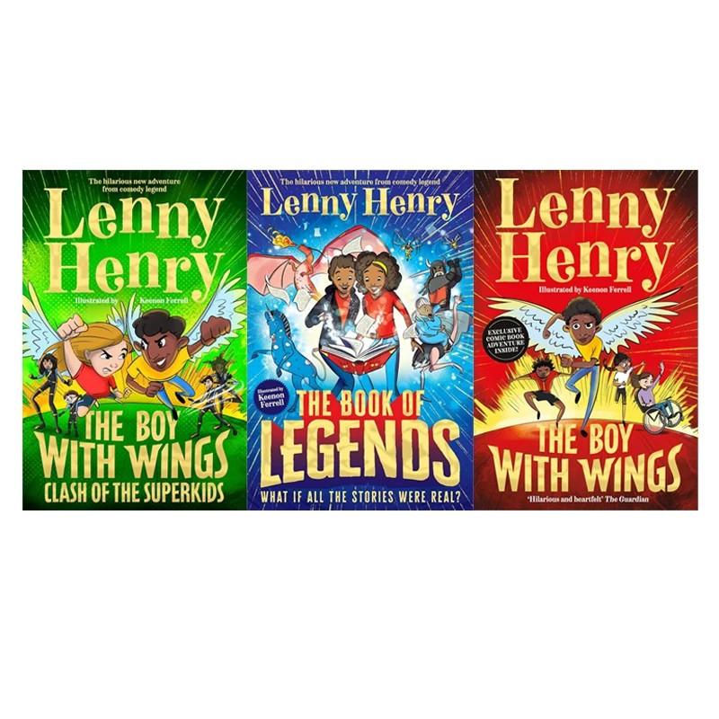英文原版 长翅膀的男孩 The Boy With Wings 3本套装 lenny Henry 作品