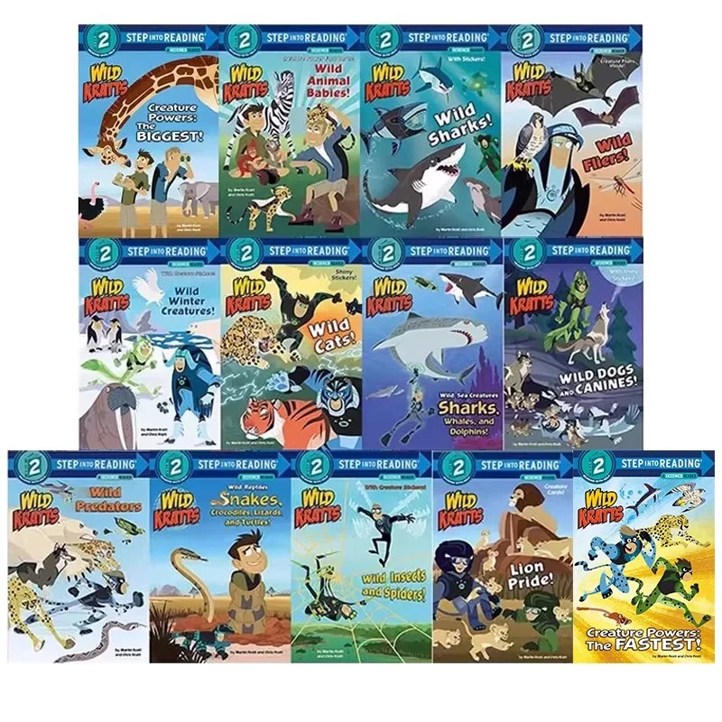 英文原版 Wild Kratts 动物兄弟 13册 PBS教育科幻科幻动画版 Step into Reading L2 美国兰登经典分级读物
