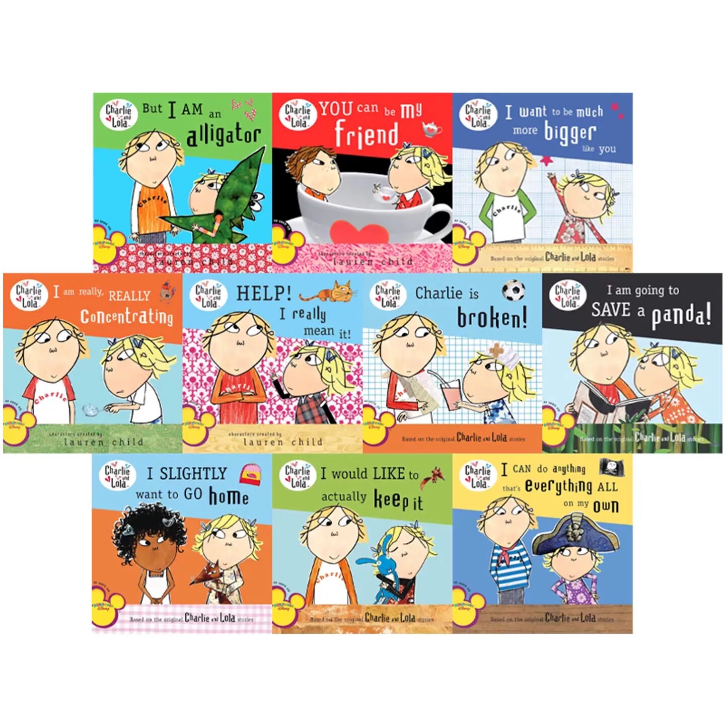 英文原版 Charlie and Lola 查理与劳拉 10册套装 儿童启蒙开发学习 格林威纳大奖 亲子互动学习绘本 图画故事书
