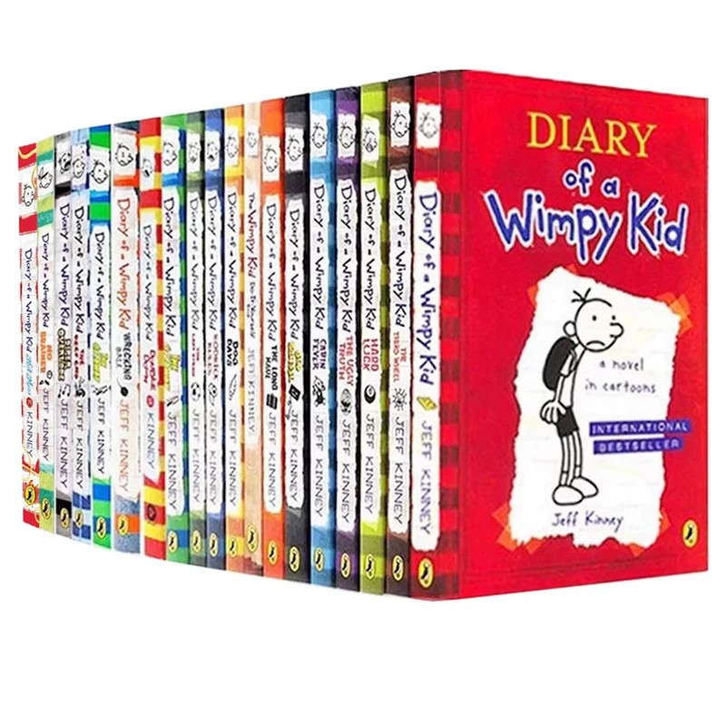 小屁孩日记英文原版 19册 Diary of a Wimpy Kid 1-19 儿童英语小说小学生课外读物幽默漫画章节书