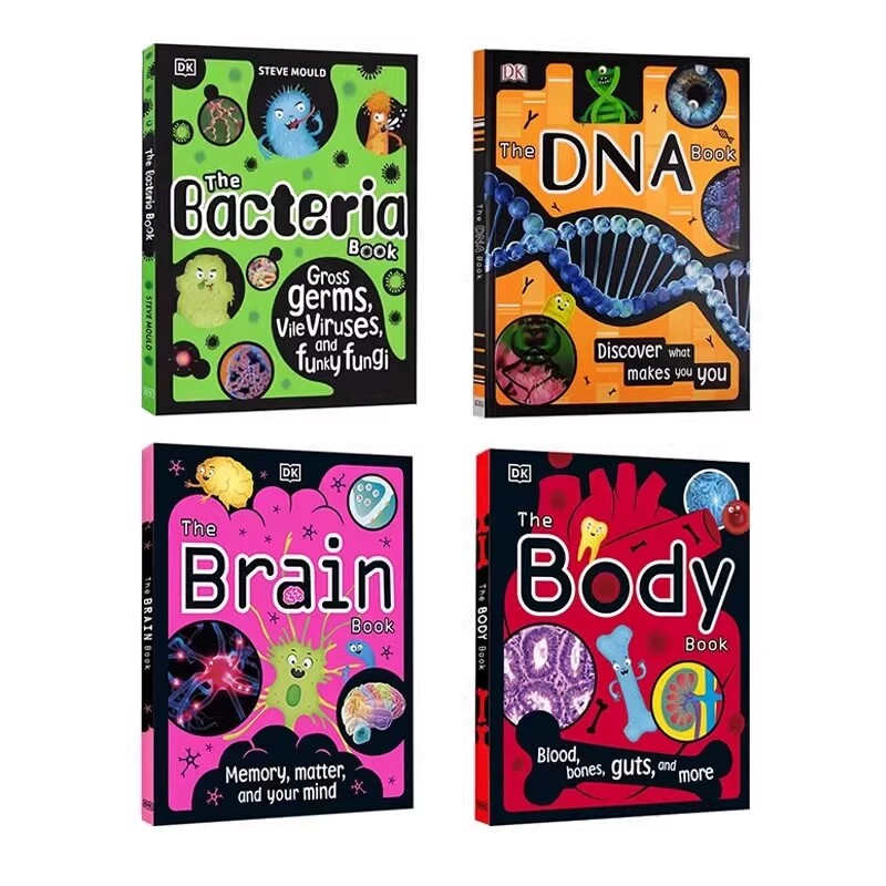 预售 英文原版 DK The Body/Brain/DNA/Bacteria Book 4册 人体器官/抵抗力 课外学习科普阅读精装儿童百科 身体运作知识