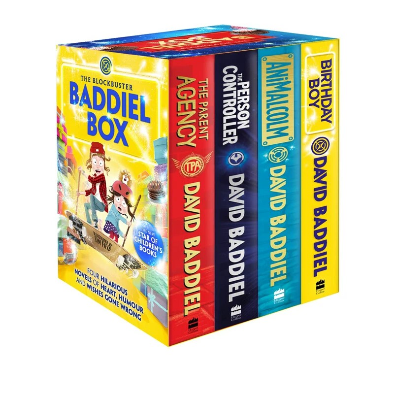 预售 英文原版 The Blockbuster Baddiel Box 大卫巴蒂尔系列4册盒装 爆笑成长日记英语读物 儿童青少年章节课外阅读David Baddiel