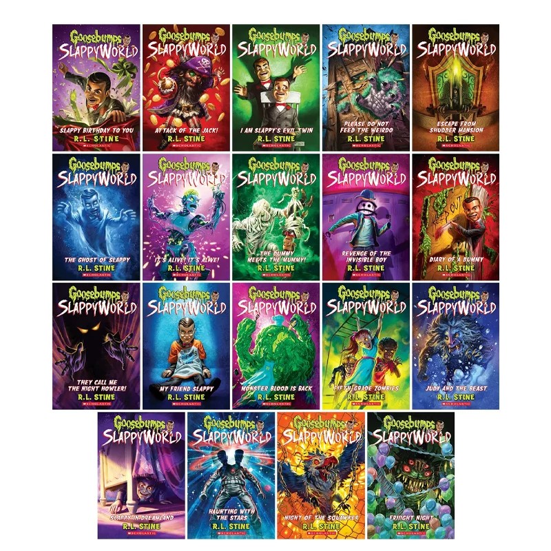预售 英文原版 鸡皮疙瘩 斯拉皮世界 19册合售 Goosebumps Slappyworld 经典儿童恐怖冒险章节书 R.L. Stine