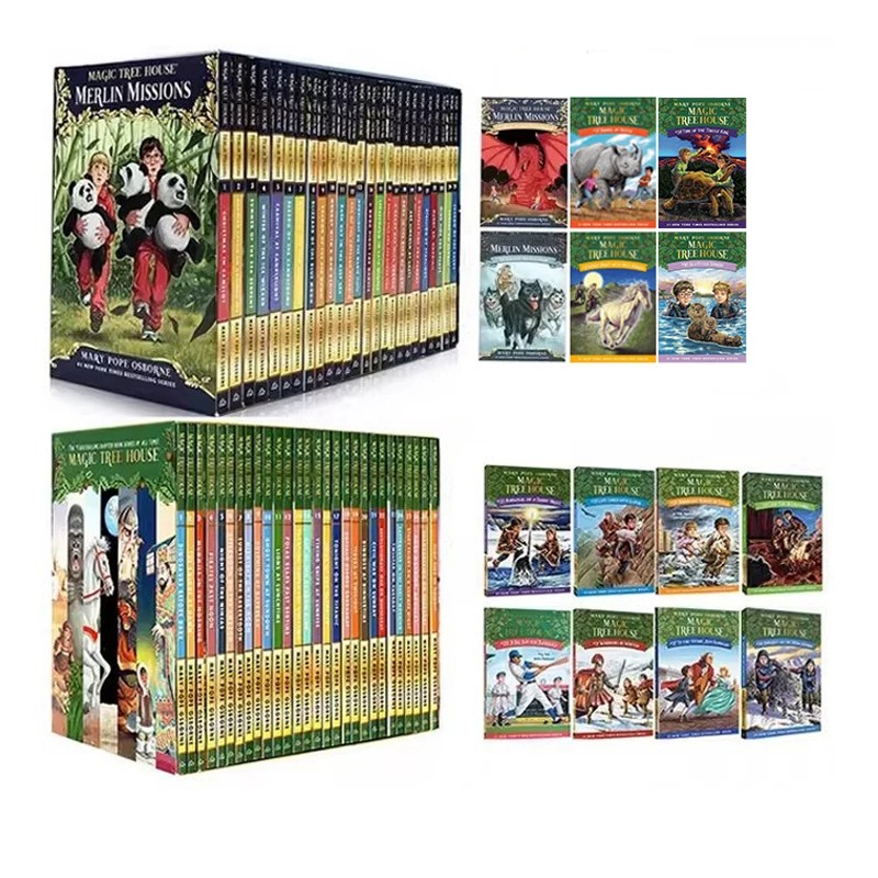 预售 神奇树屋大全套 66册 英文原版 The Magic Tree House 1-40(无30) 梅林的任务 Merlin Missions 1-27 桥梁章节书课外读物