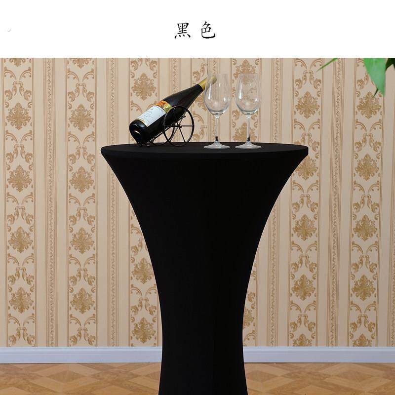 简约欧式高脚桌鸡尾酒桌套椅套桌套弹力吧桌套 免系蝴蝶结 圆桌布