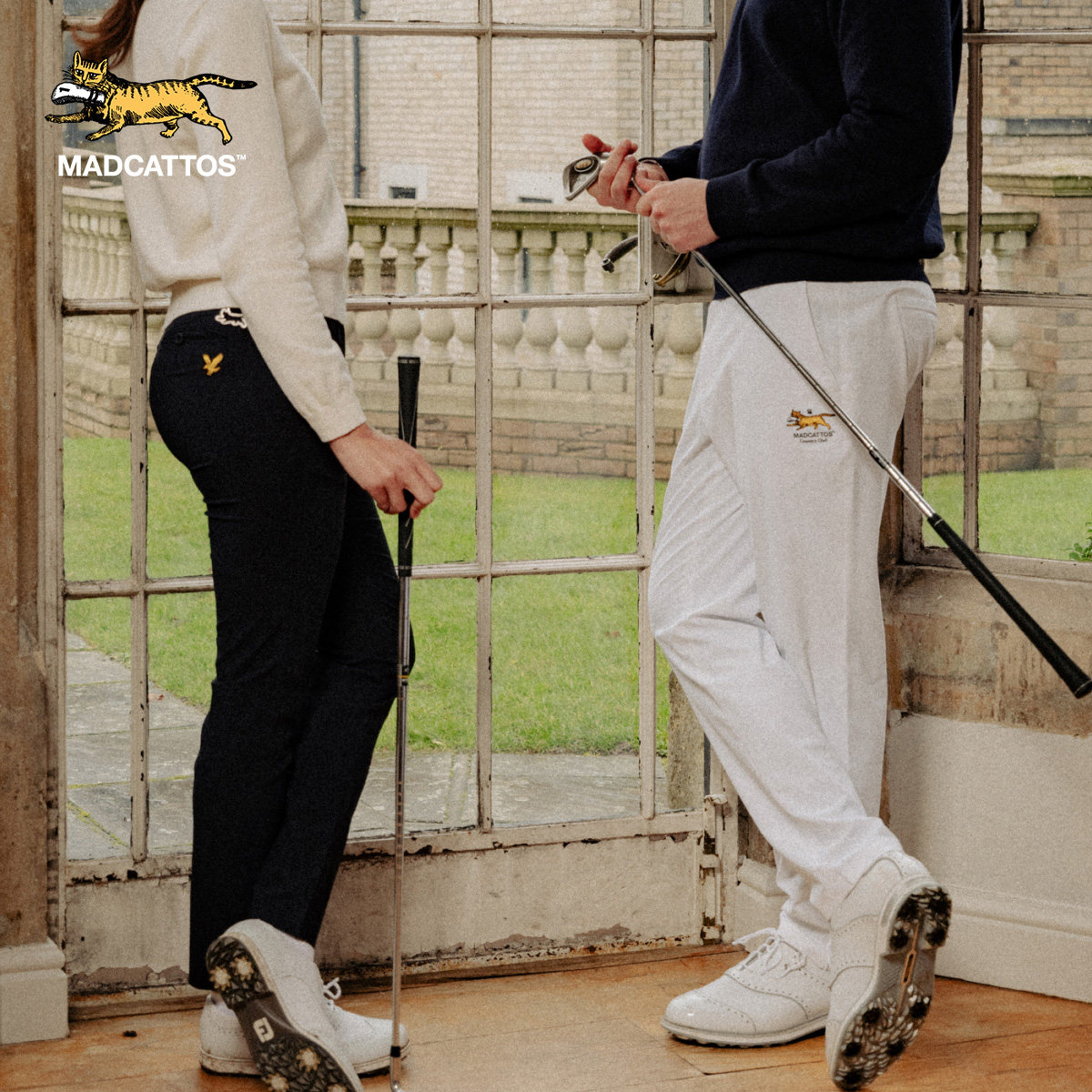 MADCATTOS/麦卡托 x LYLE&SCOTT 联名女高尔夫运动休闲裤长裤子