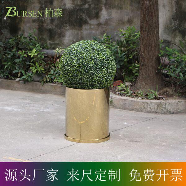 别墅 不锈钢圆柱 底托 托盆 种植箱 圆形接水盘 304盆 家庭园艺
