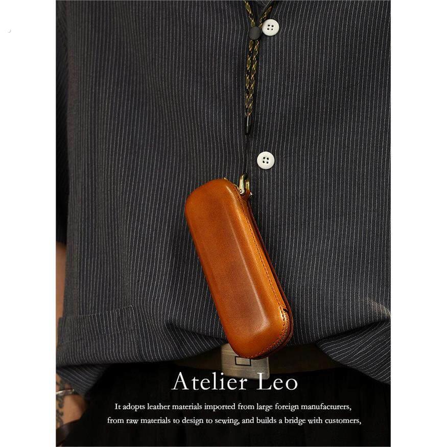 日系覆古眼镜盒男抗压手工高级感太阳眼镜盒挂绳可携式收纳盒女
