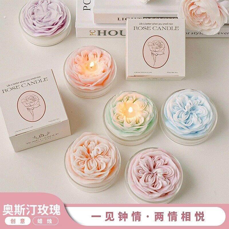 奥斯汀玫瑰香薰蜡烛七夕礼物 情人节 生日香氛伴手礼香薰蜡烛