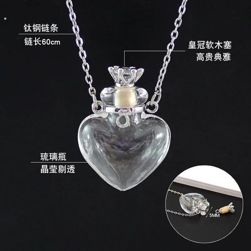 猫毛收纳器透明心形毛发纪念存放吊饰饰品项链收集器收藏盒防打碎