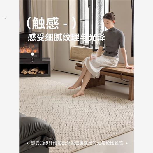 矽藻丝地毯中古风客厅免洗可擦2026新款高级防水防污地垫
