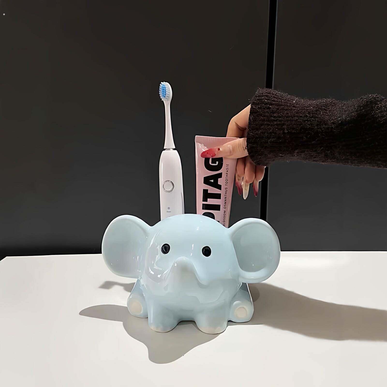 小蓝象电动牙刷架套装陶瓷卫生间高颜值桌面实用浴室收纳置物架子