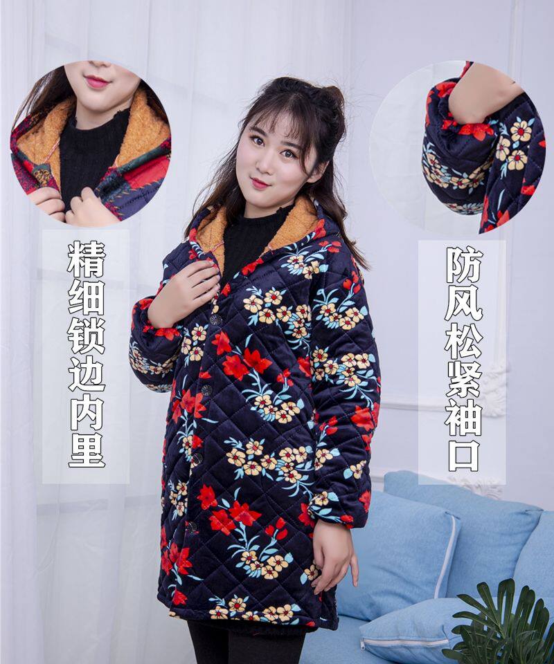 新款加大罩衣女冬天加绒加厚成人围裙