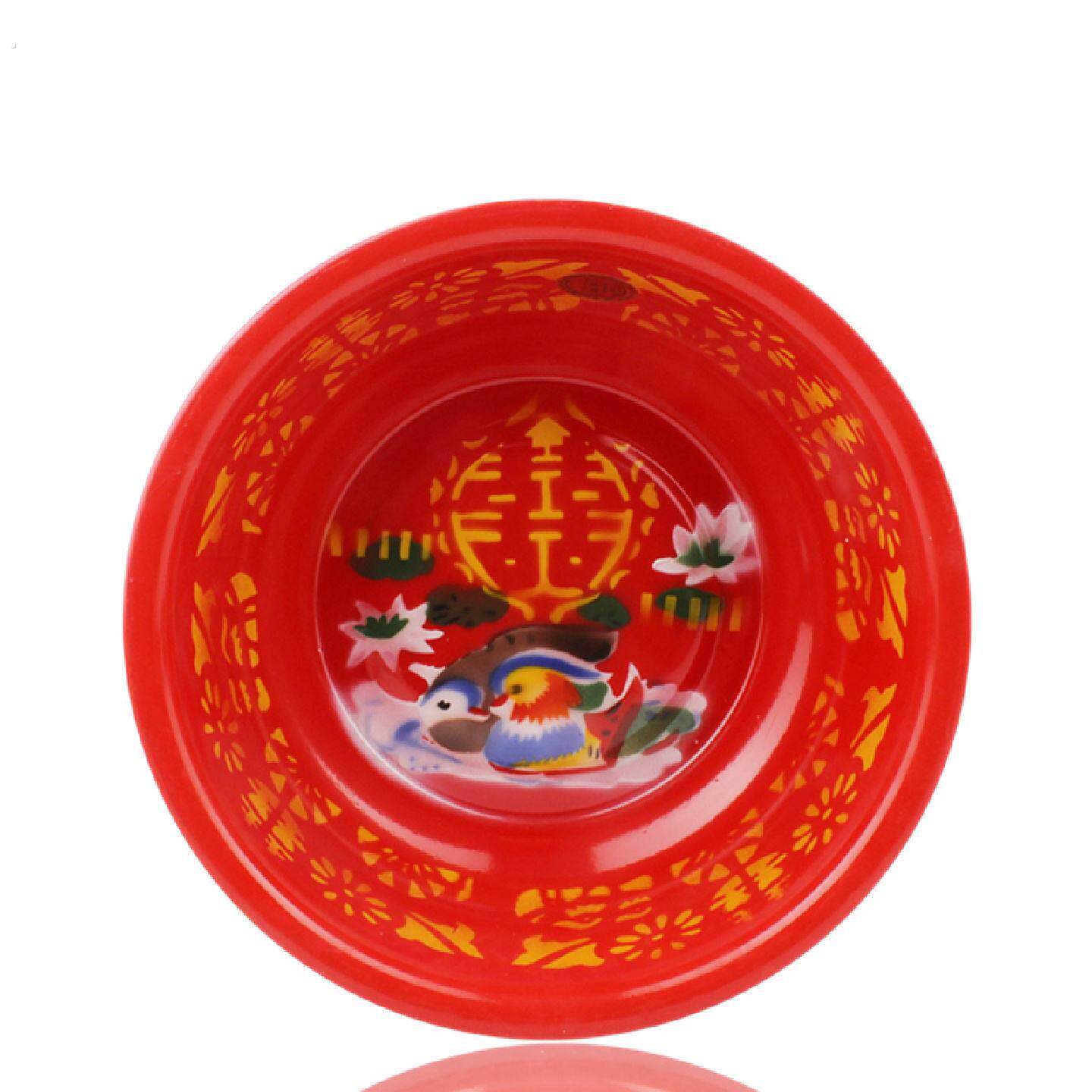 特厚搪瓷婚庆盆全红鸳鸯搪瓷盆搪瓷洗脸盆搪瓷结婚脸盆洗脚盆大盆