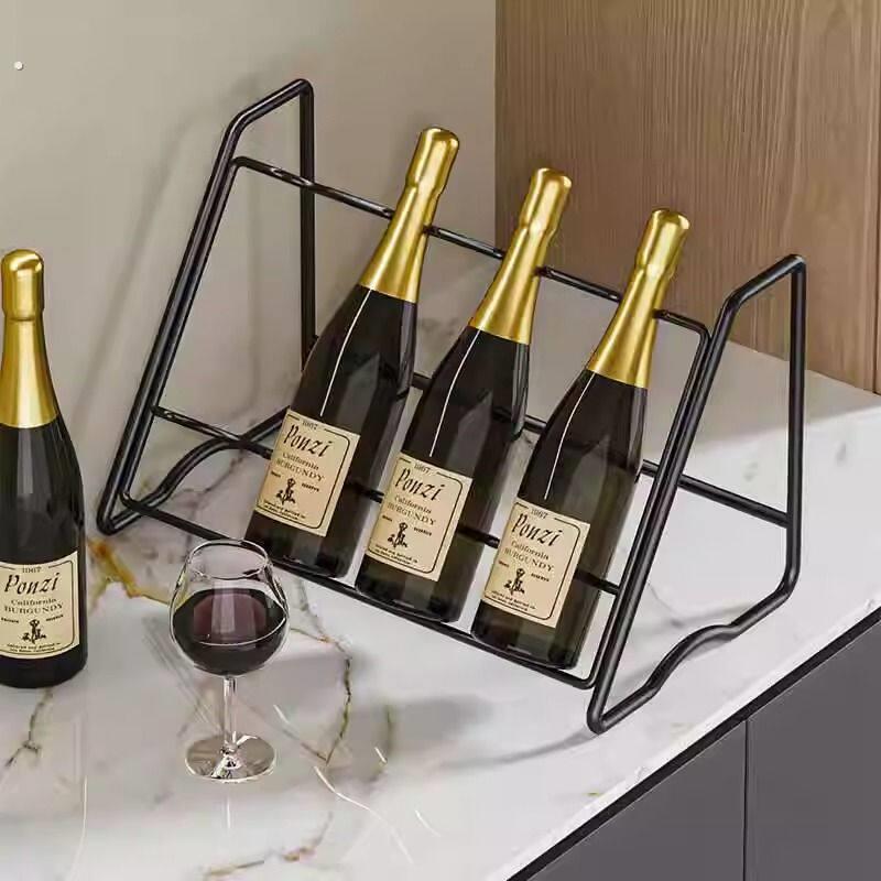 轻奢红酒摆件酒柜家用客厅斜放葡萄酒展示架装饰创意置物架酒架子