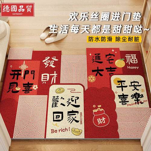 入户门垫家用玄关蹭土防滑脚垫子耐脏免洗地垫可裁剪丝圈进门地毯