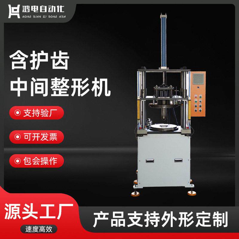 鸿电自动化含护齿中间整形机智能数控液压快速压力机热压整形机