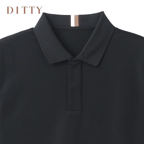 DITTY 2024夏季新款男士短袖针织衫POLO衫翻领薄款透气静奢绅装