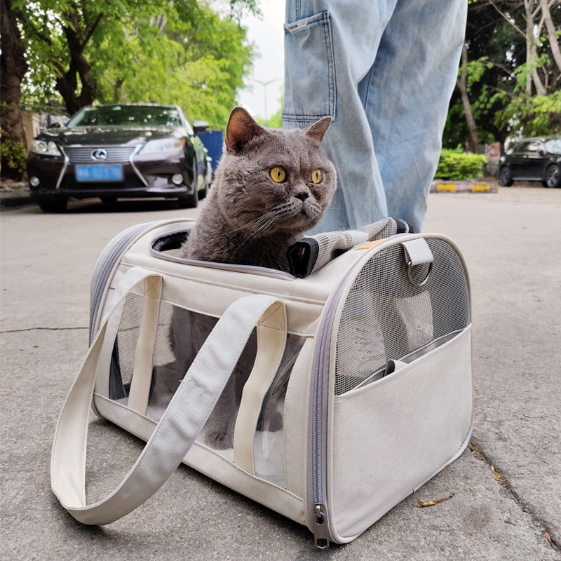 猫包夏天外出便携斜挎包手提大号隐蔽宠物猫包狗狗外带包透气猫咪